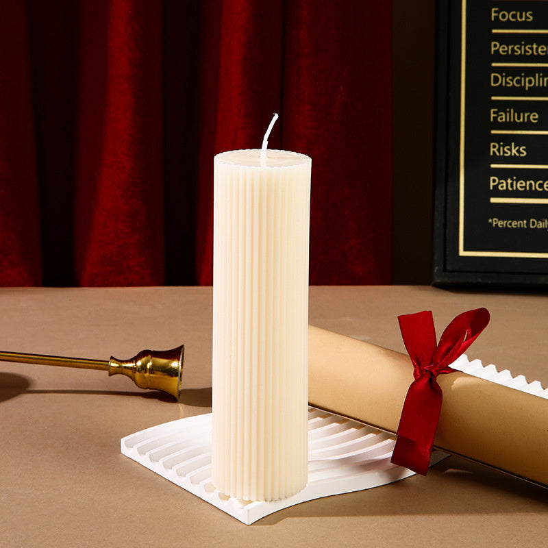 White Cylinder Aromatherapy Soy Candles