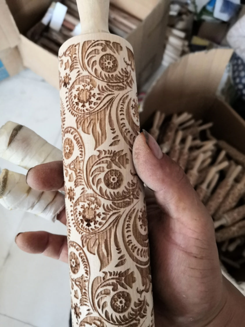 Festive Embossing Rolling Pin