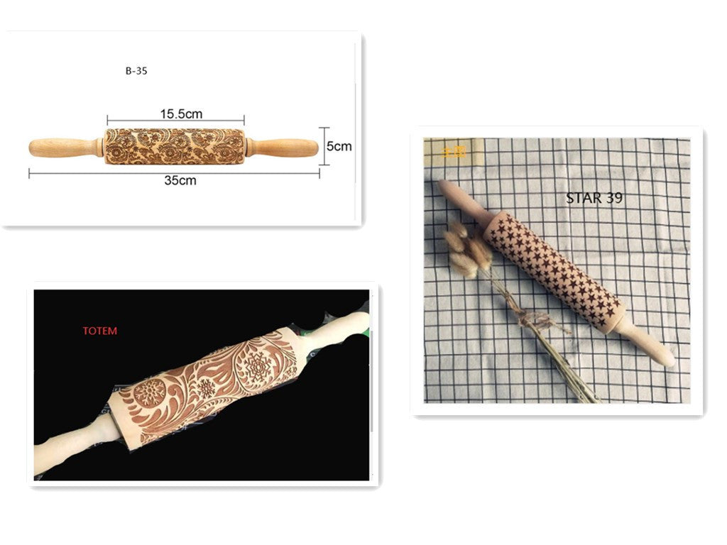 Festive Embossing Rolling Pin