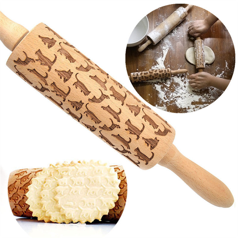 Festive Embossing Rolling Pin