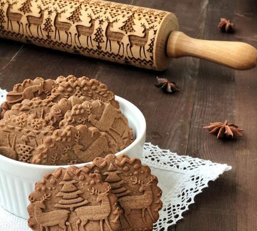 Festive Embossing Rolling Pin