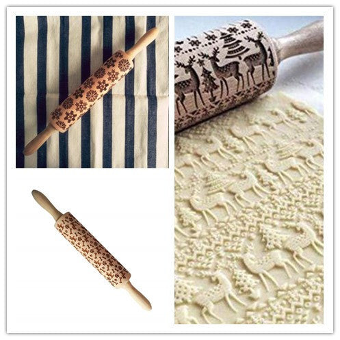 Festive Embossing Rolling Pin
