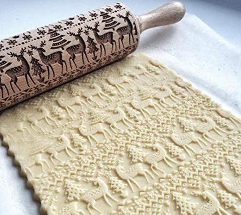 Festive Embossing Rolling Pin