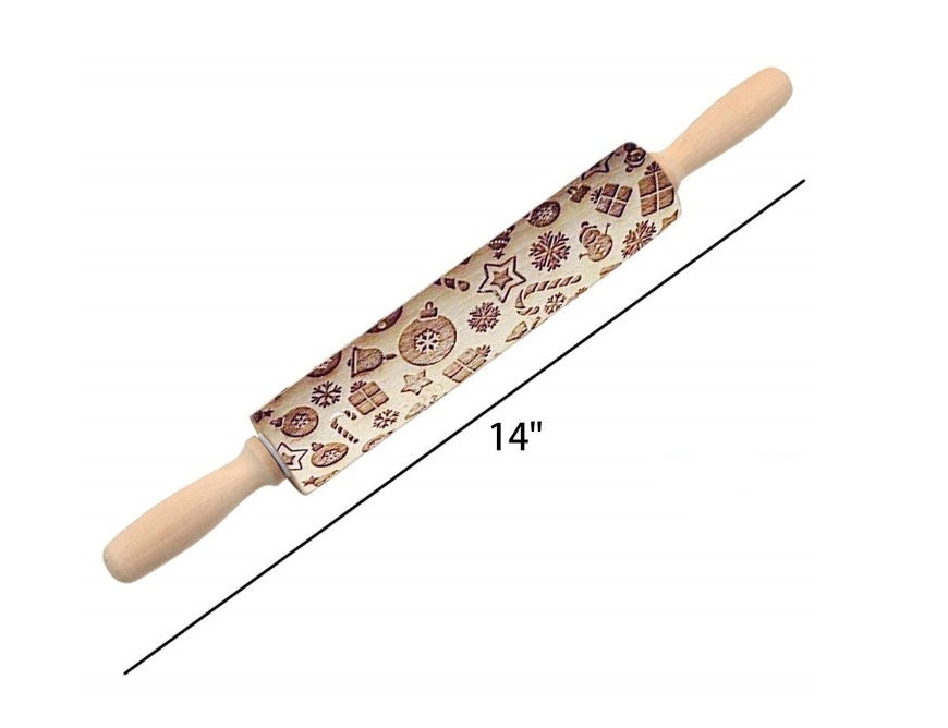 Festive Embossing Rolling Pin