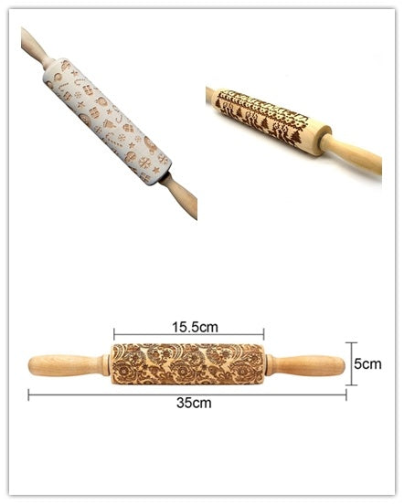 Festive Embossing Rolling Pin