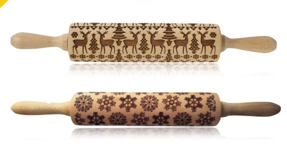 Festive Embossing Rolling Pin