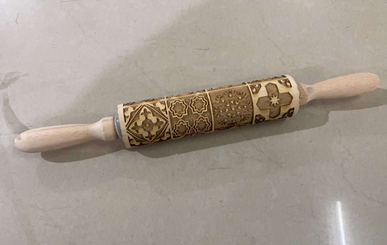 Festive Embossing Rolling Pin