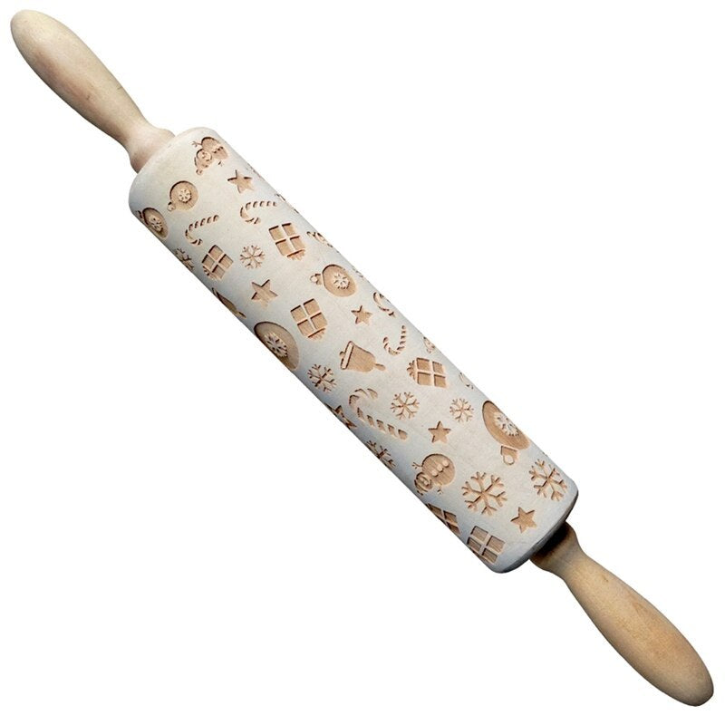 Festive Embossing Rolling Pin