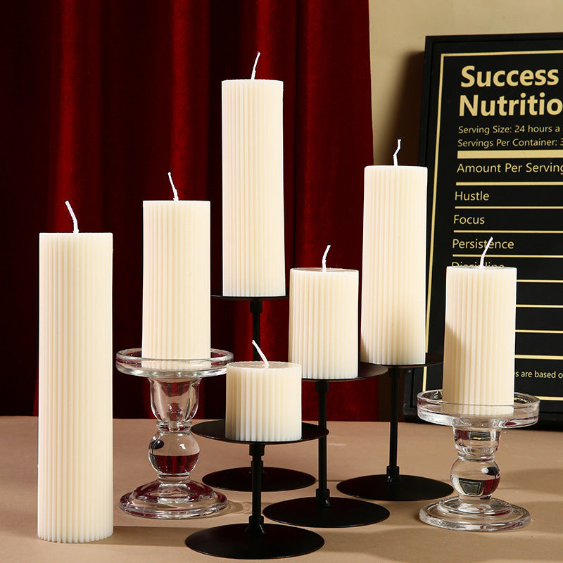 White Cylinder Aromatherapy Soy Candles