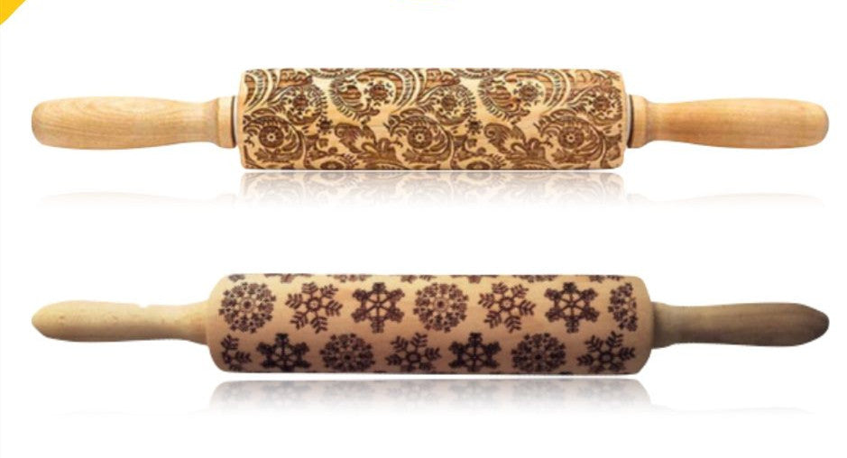 Festive Embossing Rolling Pin