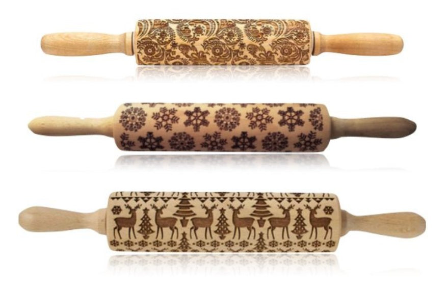 Festive Embossing Rolling Pin