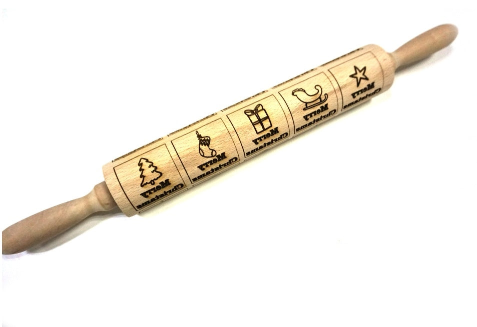 Festive Embossing Rolling Pin