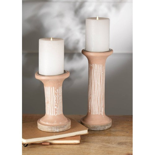 Brown Eco-Mix Pillar Tall Candle Holder