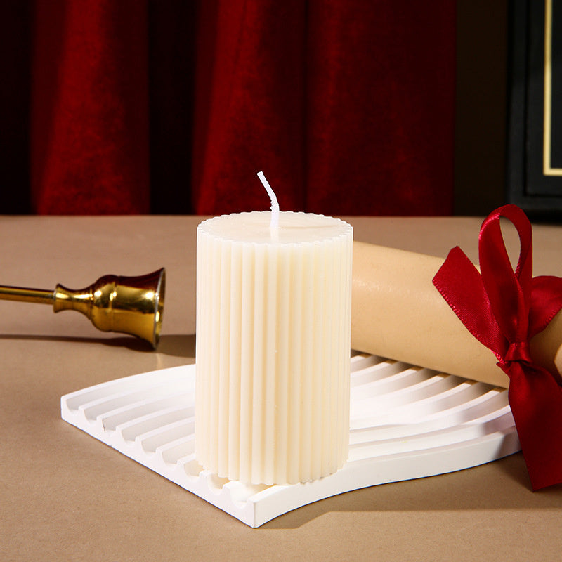 White Cylinder Aromatherapy Soy Candles