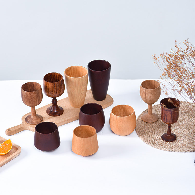 Anti-scald Wooden Tea Cups & Goblets