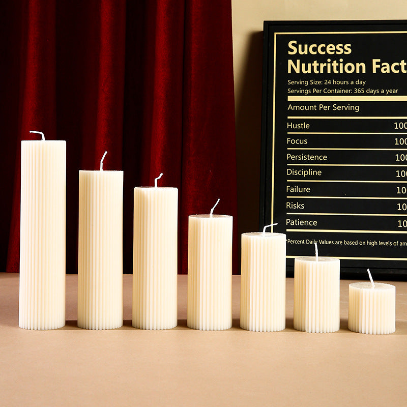 White Cylinder Aromatherapy Soy Candles