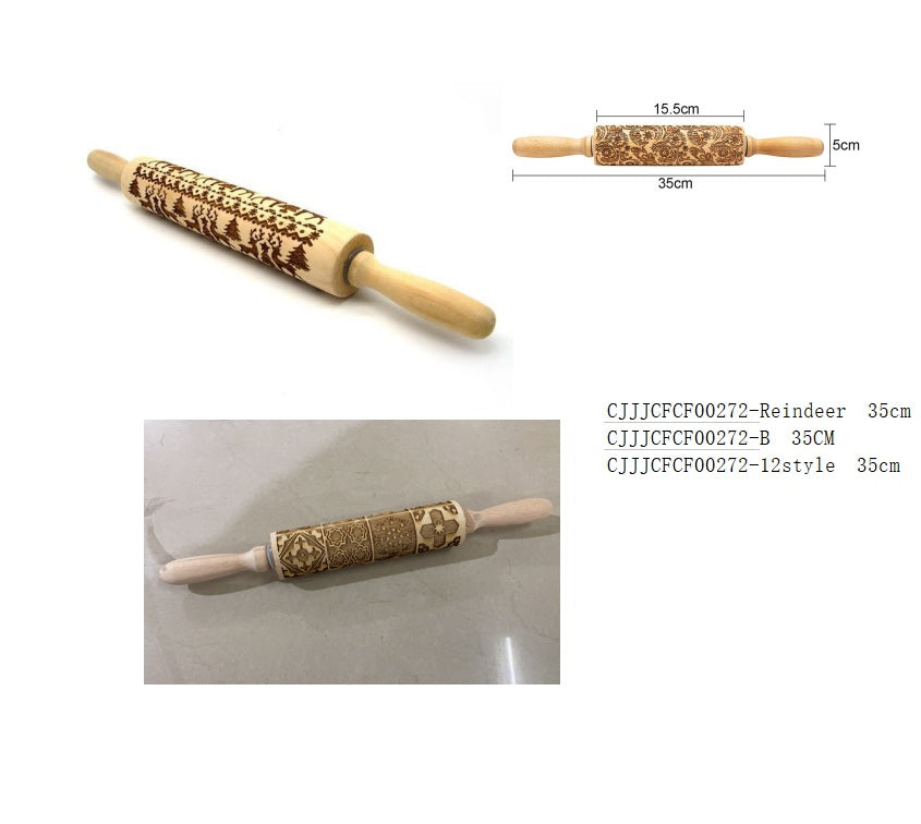 Festive Embossing Rolling Pin