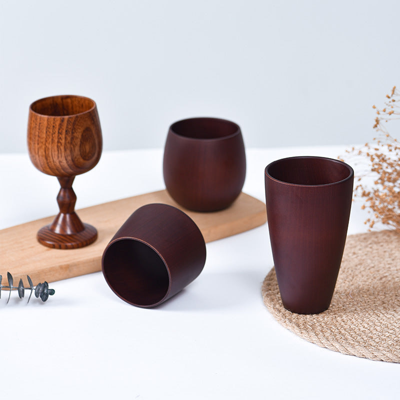Anti-scald Wooden Tea Cups & Goblets