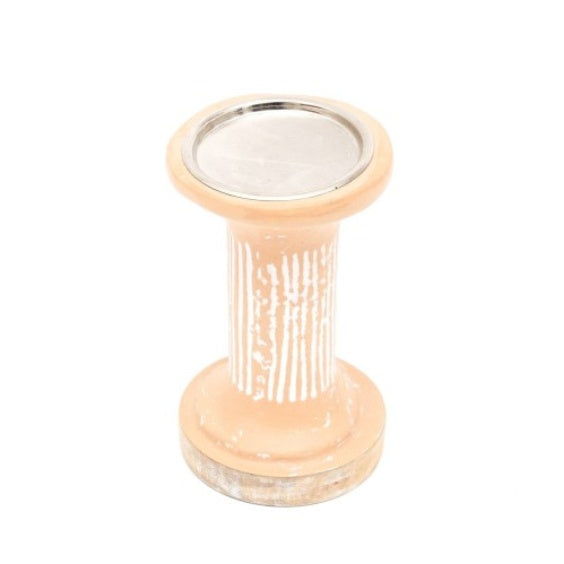 Brown Eco-Mix Pillar Tall Candle Holder