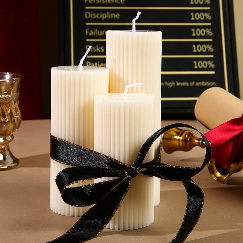 White Cylinder Aromatherapy Soy Candles